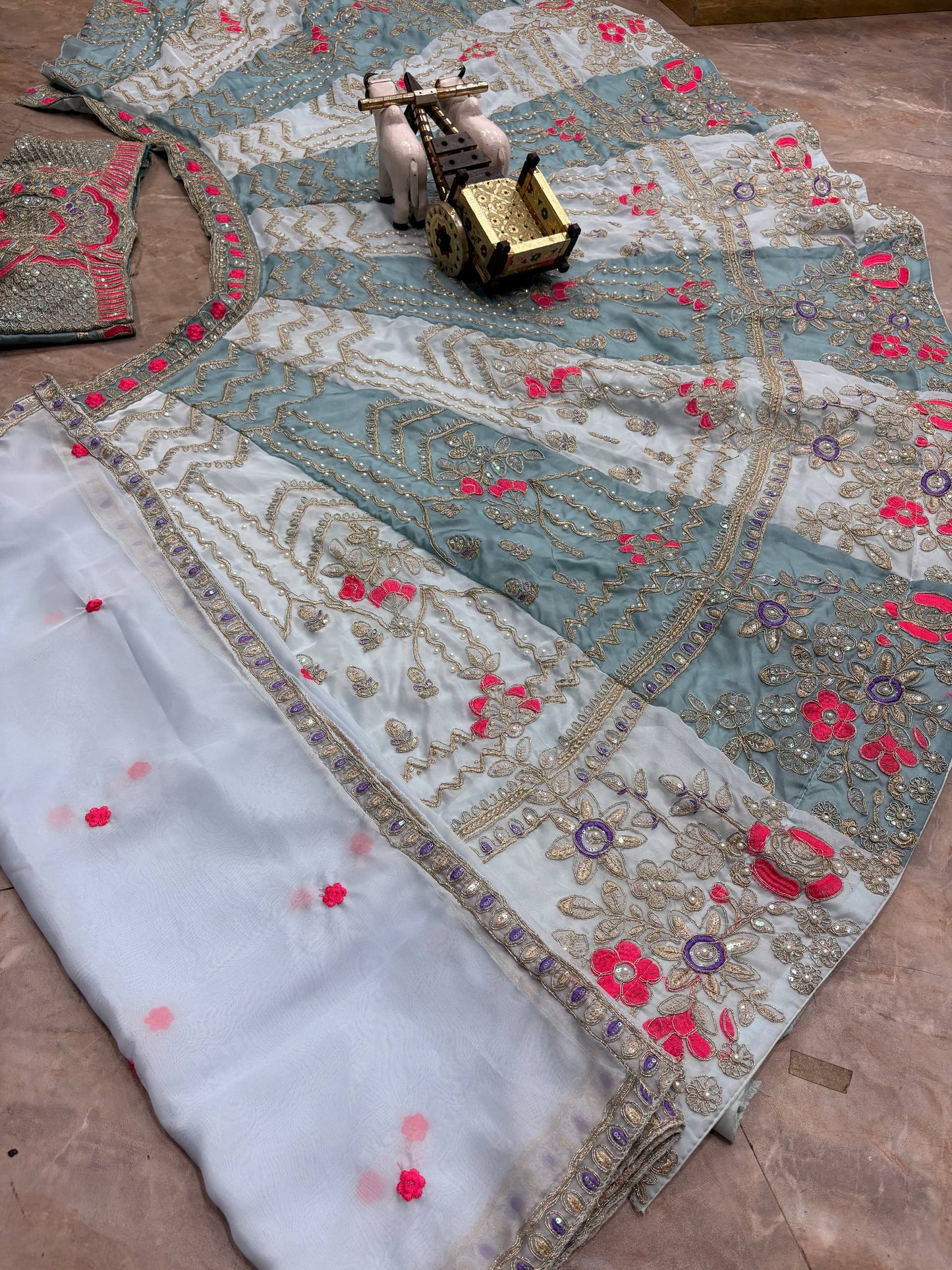 Premium Quality Tabby Silk Coding Sequins Work Lehenga