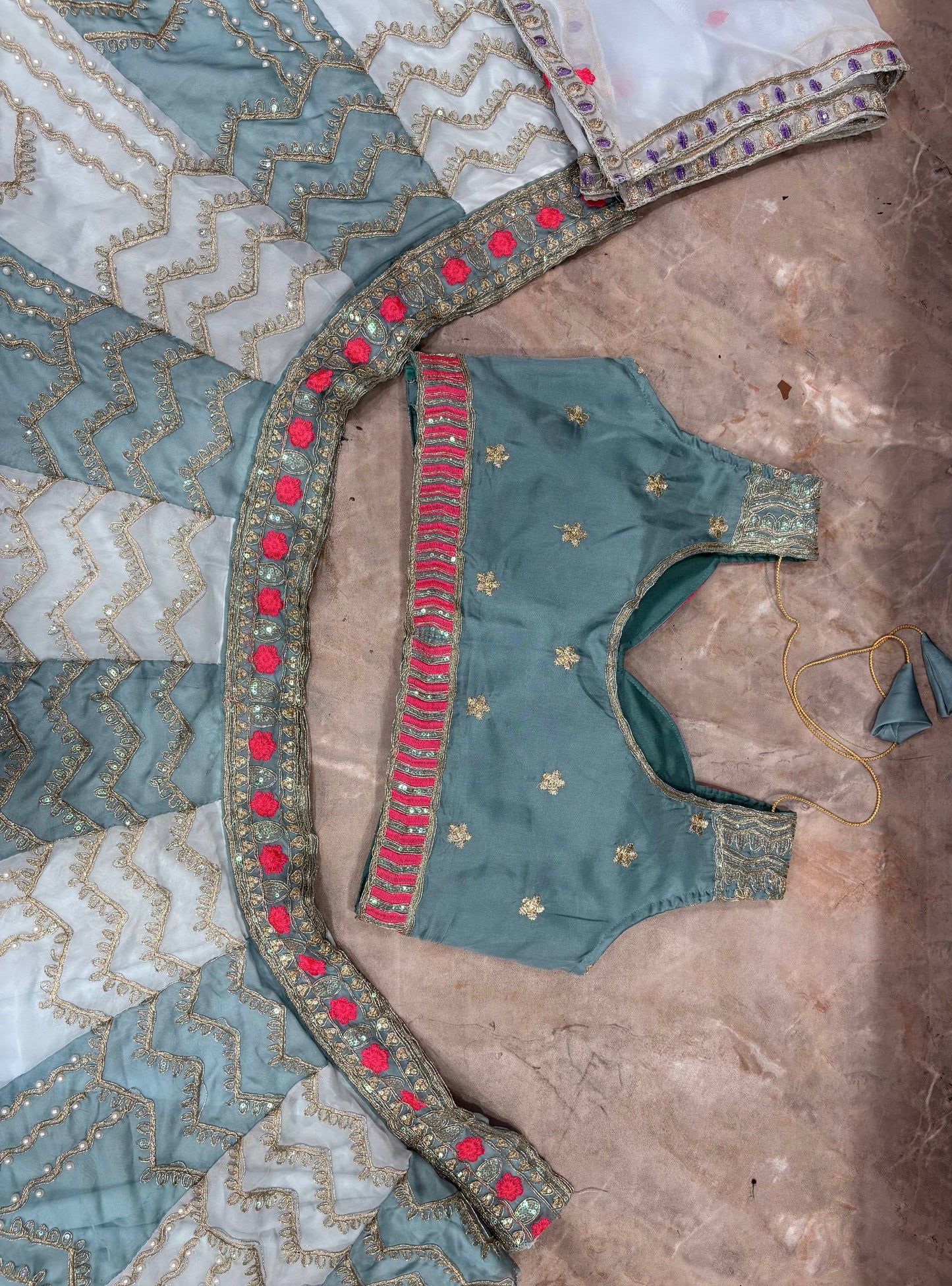 Premium Quality Tabby Silk Coding Sequins Work Lehenga