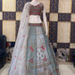 Premium Quality Tabby Silk Coding Sequins Work Lehenga