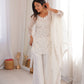 CRUNCHY SILK FABRIC WITH EMBROIDERY SEQUENCE AND JARI WORK SUIT