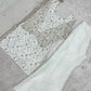 CRUNCHY SILK FABRIC WITH EMBROIDERY SEQUENCE AND JARI WORK SUIT