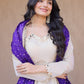 Cosmos with Real Mirror with Zari Embroidered lace work gown