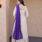 Cosmos with Real Mirror with Zari Embroidered lace work gown
