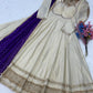 Cosmos with Real Mirror with Zari Embroidered lace work gown