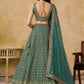 Georgette Thread Zari Sequence Embroidery Lehenga
