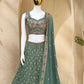 Georgette Thread Zari Sequence Embroidery Lehenga