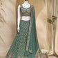 Georgette Thread Zari Sequence Embroidery Lehenga