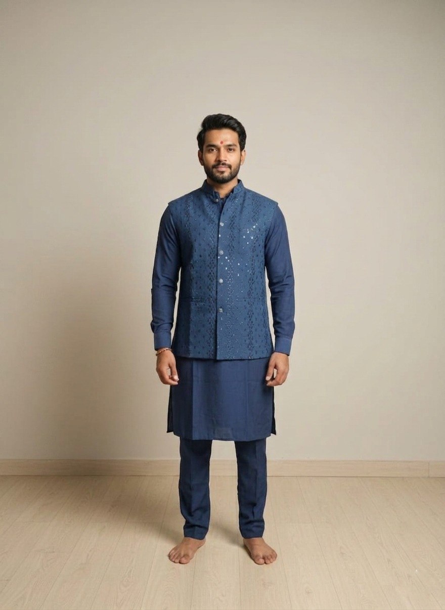 Premium Men’s Koti Kurta Set