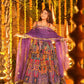 Heavy Position Print Embroidered Maxi Suit Set