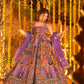 Heavy Position Print Embroidered Maxi Suit Set