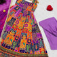 Heavy Position Print Embroidered Maxi Suit Set