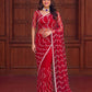 Net Bidds sequence pearls Embroidery Work Saree