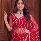 Net Bidds sequence pearls Embroidery Work Saree