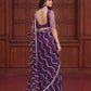 Net Bidds sequence pearls Embroidery Work Saree