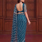 Net Bidds sequence pearls Embroidery Work Saree