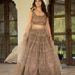 Net Zari Sequence embroidery lehenga choli