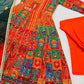 Heavy Position Print Embroidered Maxi Suit Set