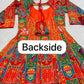 Heavy Position Print Embroidered Maxi Suit Set