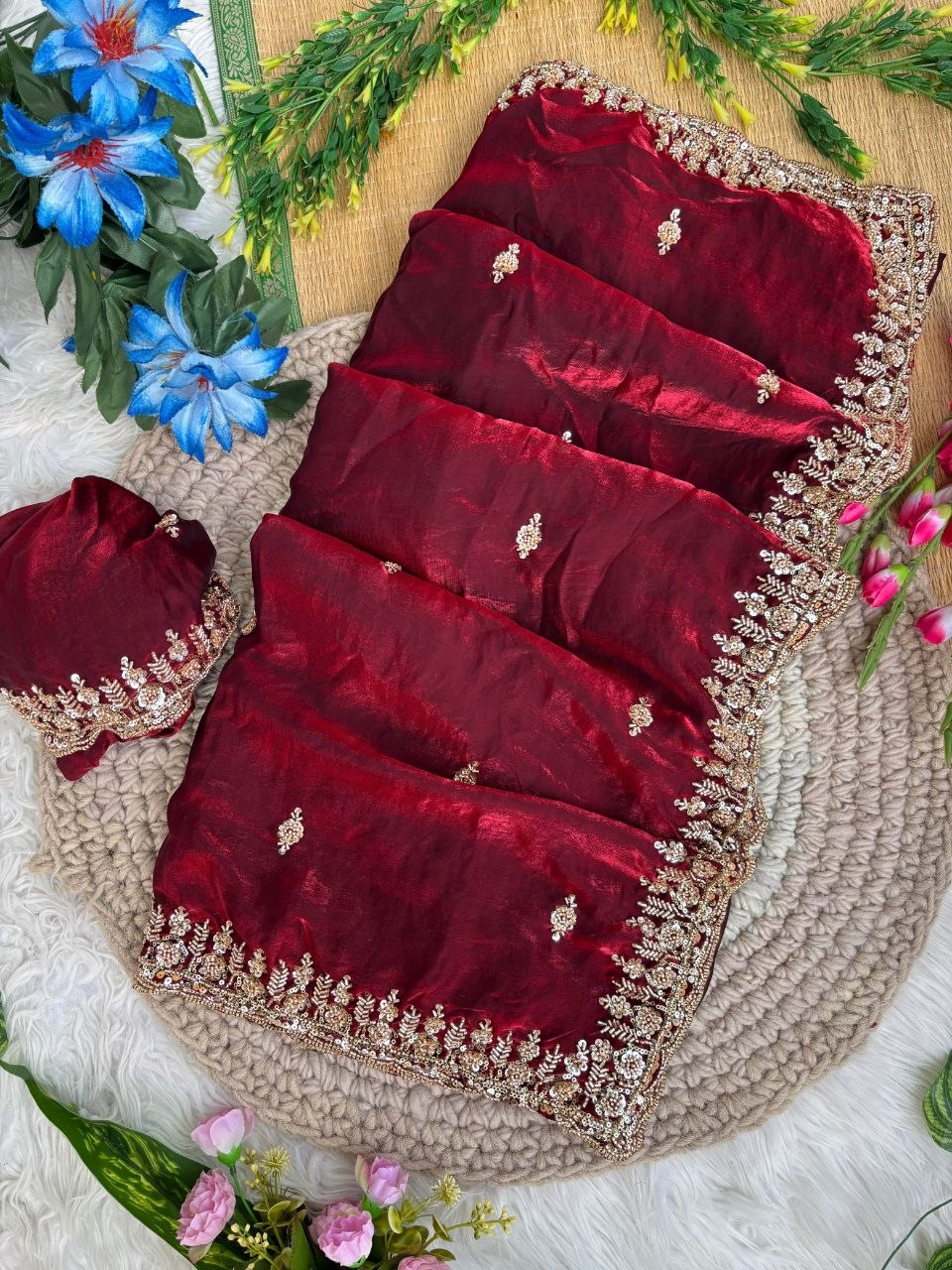 Very soft elegant nd rich look fendy sartin saree