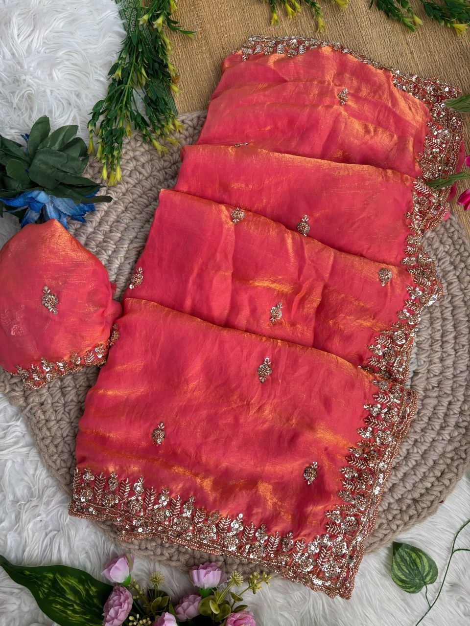Very soft elegant nd rich look fendy sartin saree
