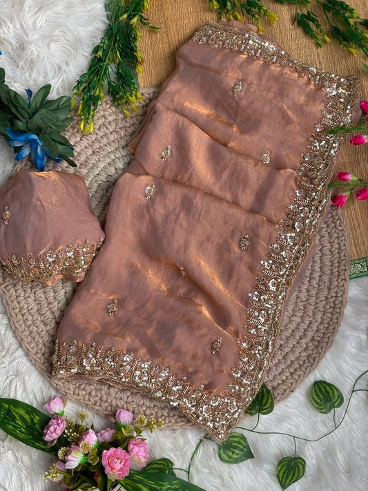 Very soft elegant nd rich look fendy sartin saree