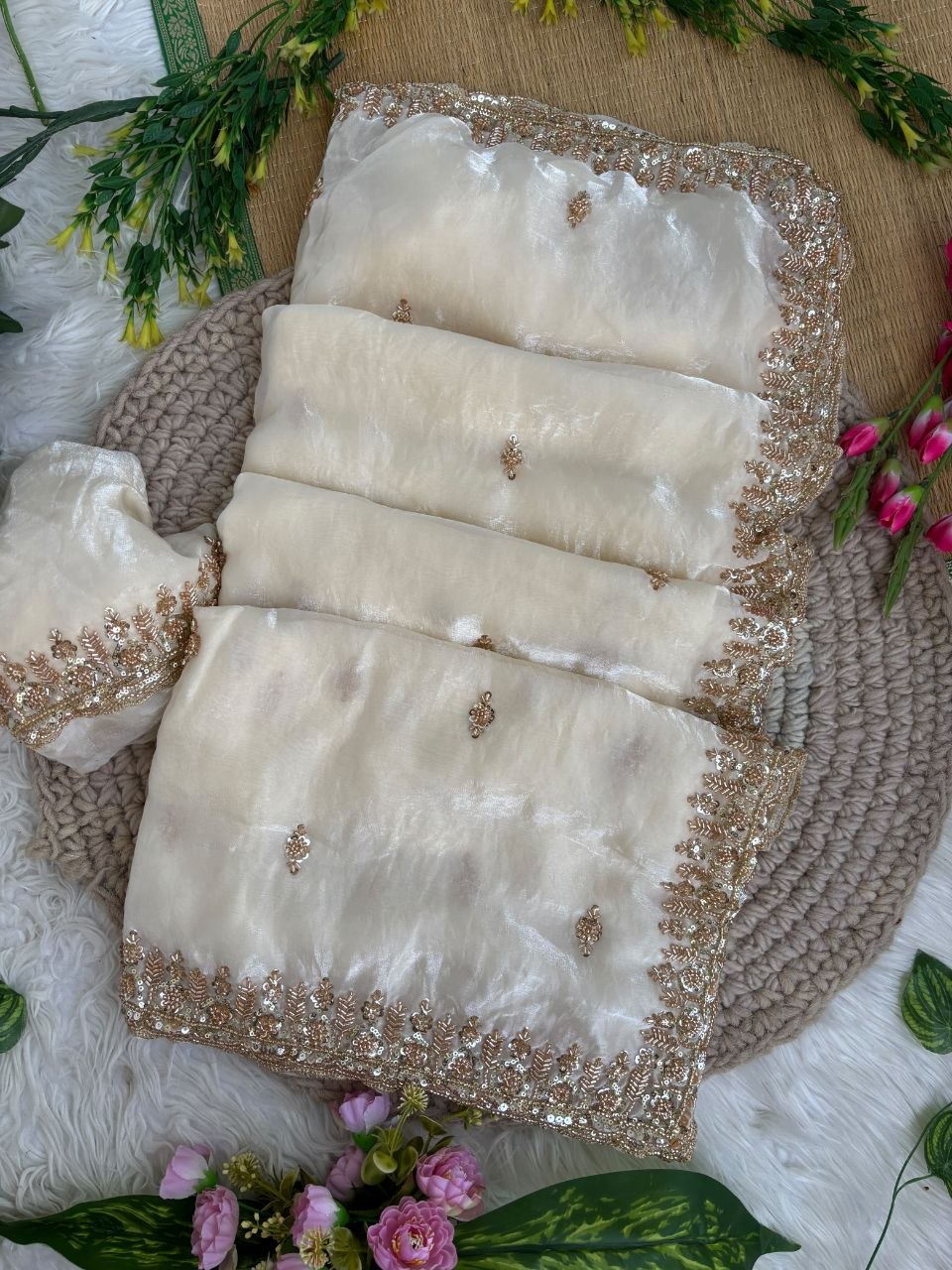 Very soft elegant nd rich look fendy sartin saree