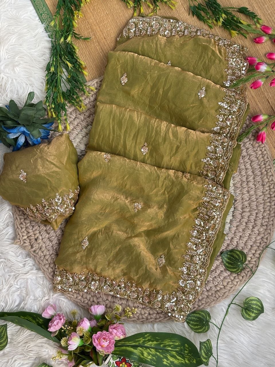 Very soft elegant nd rich look fendy sartin saree