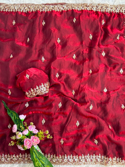 Very soft elegant nd rich look fendy sartin saree