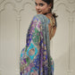 Soft Chinnon with beautiful print saree