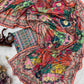Soft Chinnon with beautiful print saree