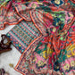 Soft Chinnon with beautiful print saree