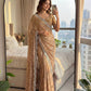 Fandy Satin Bidds And Sequins Embroidery Design Work Saree