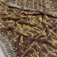 Fandy Satin Bidds And Sequins Embroidery Design Work Saree
