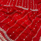 Fandy Satin Bidds And Sequins Embroidery Design Work Saree