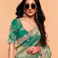 Premium moss chiffon Saree