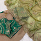 Premium moss chiffon Saree