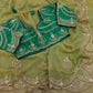 Premium moss chiffon Saree