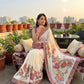 Soft Chinnon Sulk Fabric with beautiful Butterfly Saree