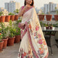 Soft Chinnon Sulk Fabric with beautiful Butterfly Saree