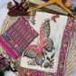 Soft Chinnon Sulk Fabric with beautiful Butterfly Saree