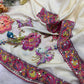 Soft Chinnon Sulk Fabric with beautiful Butterfly Saree
