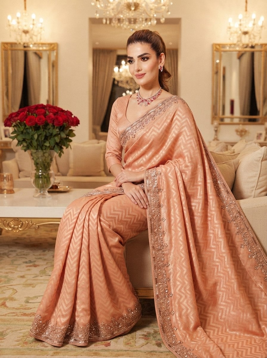 Wedding Wear Pure Kanjivarm Silk Beads Work Saree