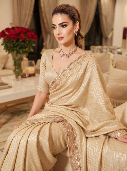 Wedding Wear Pure Kanjivarm Silk Beads Work Saree