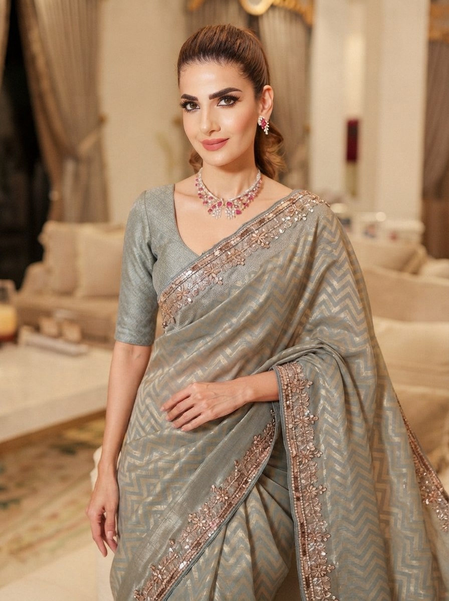 Wedding Wear Pure Kanjivarm Silk Beads Work Saree