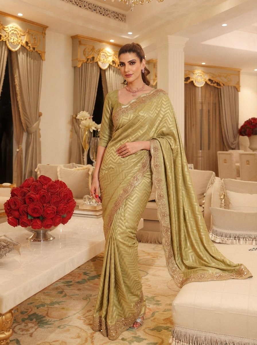 Wedding Wear Pure Kanjivarm Silk Beads Work Saree