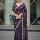 Fandy Satin Silk Designer Embroidery work of 3mm Sequins Saree