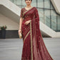 Fandy Satin Silk Designer Embroidery work of 3mm Sequins Saree