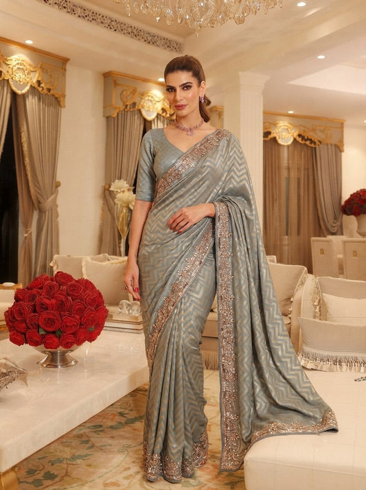 Wedding Wear Pure Kanjivarm Silk Beads Work Saree