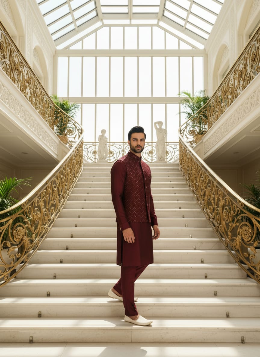 Premium Men’s Koti Kurta Set
