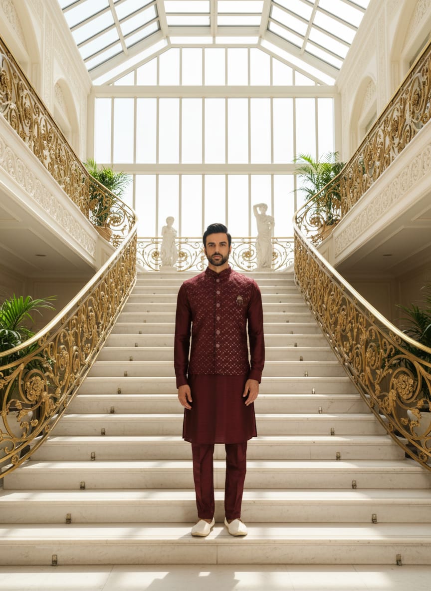 Premium Men’s Koti Kurta Set